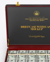 Briefcase with Banknotes Mockup