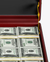 Briefcase with Banknotes Mockup