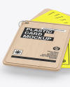 Plastic Cards Stack w/ Wooden Tag Mockup