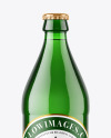 Green Glass Beer Bottle Mockup