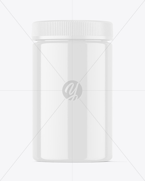 300ml Glossy Pharmacy Jar Mockup