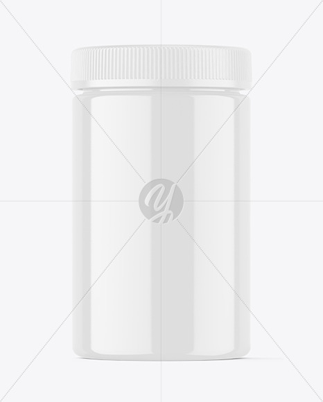 300ml Glossy Pharmacy Jar Mockup