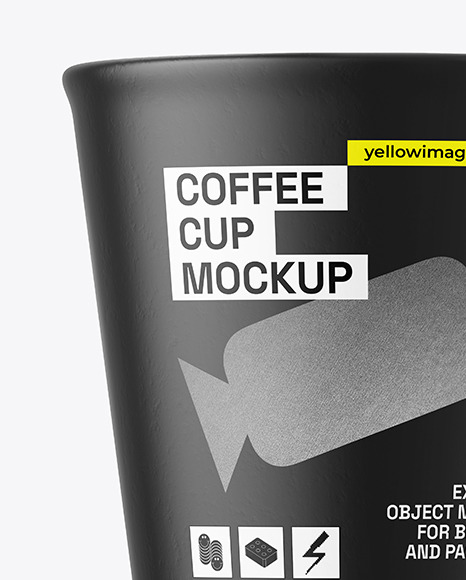 Matte Ceramic Coffee Cup Mockup