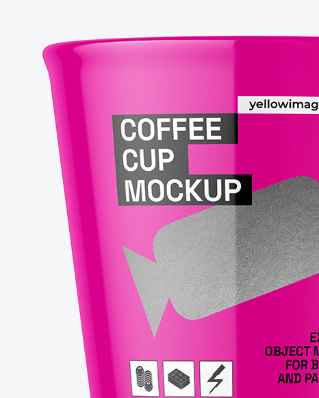 Glossy Coffee Cup Mockup