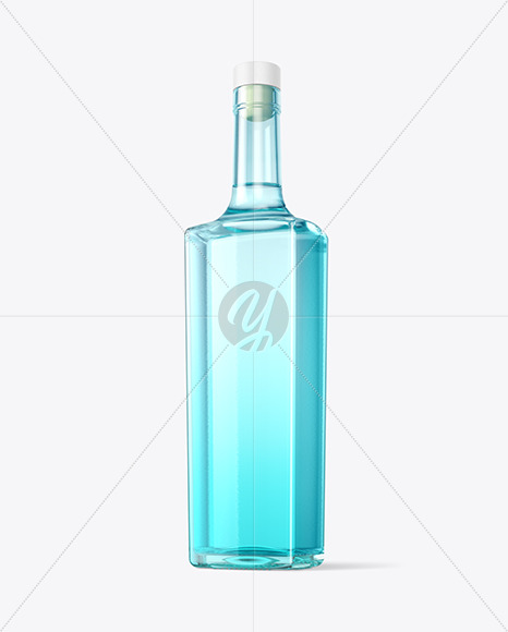 Vintage Dry Gin Bottle Mockup