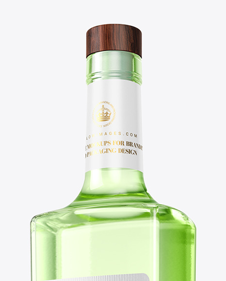 Vintage Dry Gin Bottle Mockup