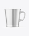 Glossy Metallic Coffee Cup Mockup