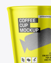 Glossy Metallic Coffee Cup Mockup