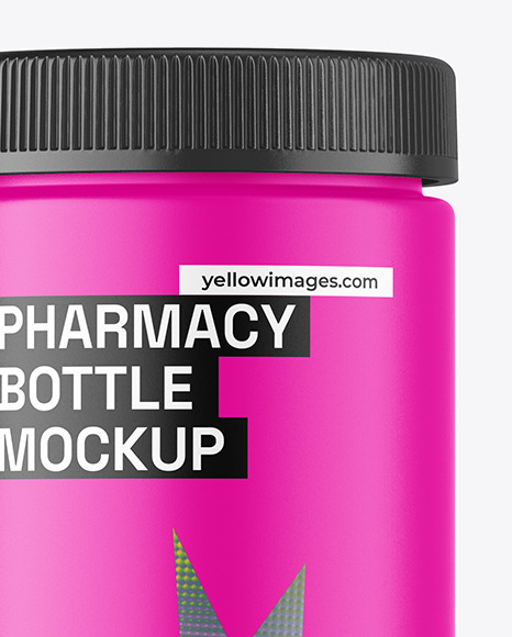 600ml Matte Pharmacy Jar Mockup