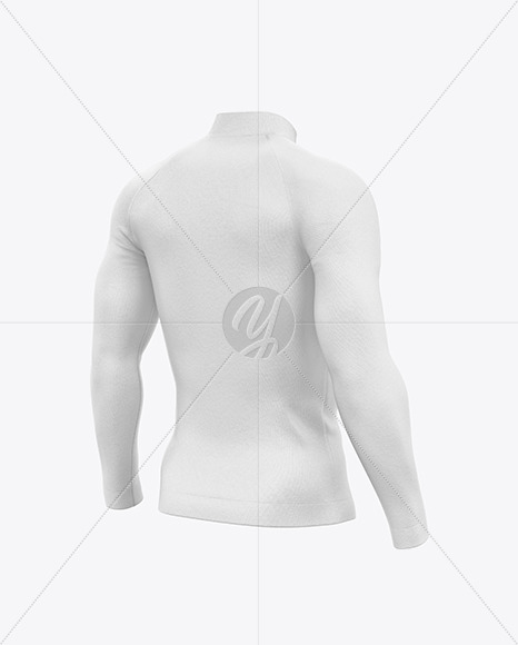 Men's Jersey Mockup - Back Half Side View