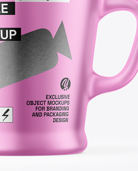 Matte Metallic Coffee Cup Mockup