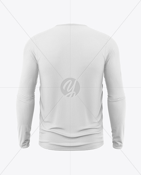 Men’s Long Sleeve T-Shirt Mockup - Back View