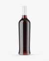 Clear Glass Red Wine Bottle Mockup