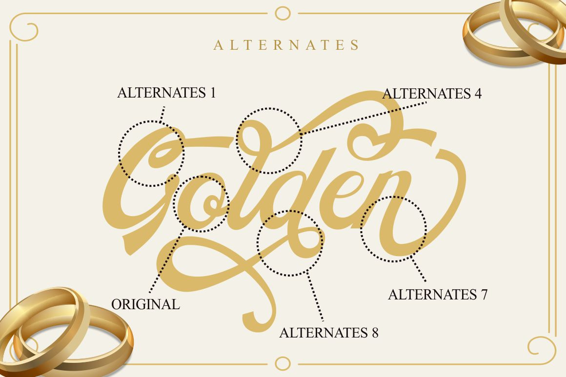 Golden Jewelry - Classic And Luxury Script