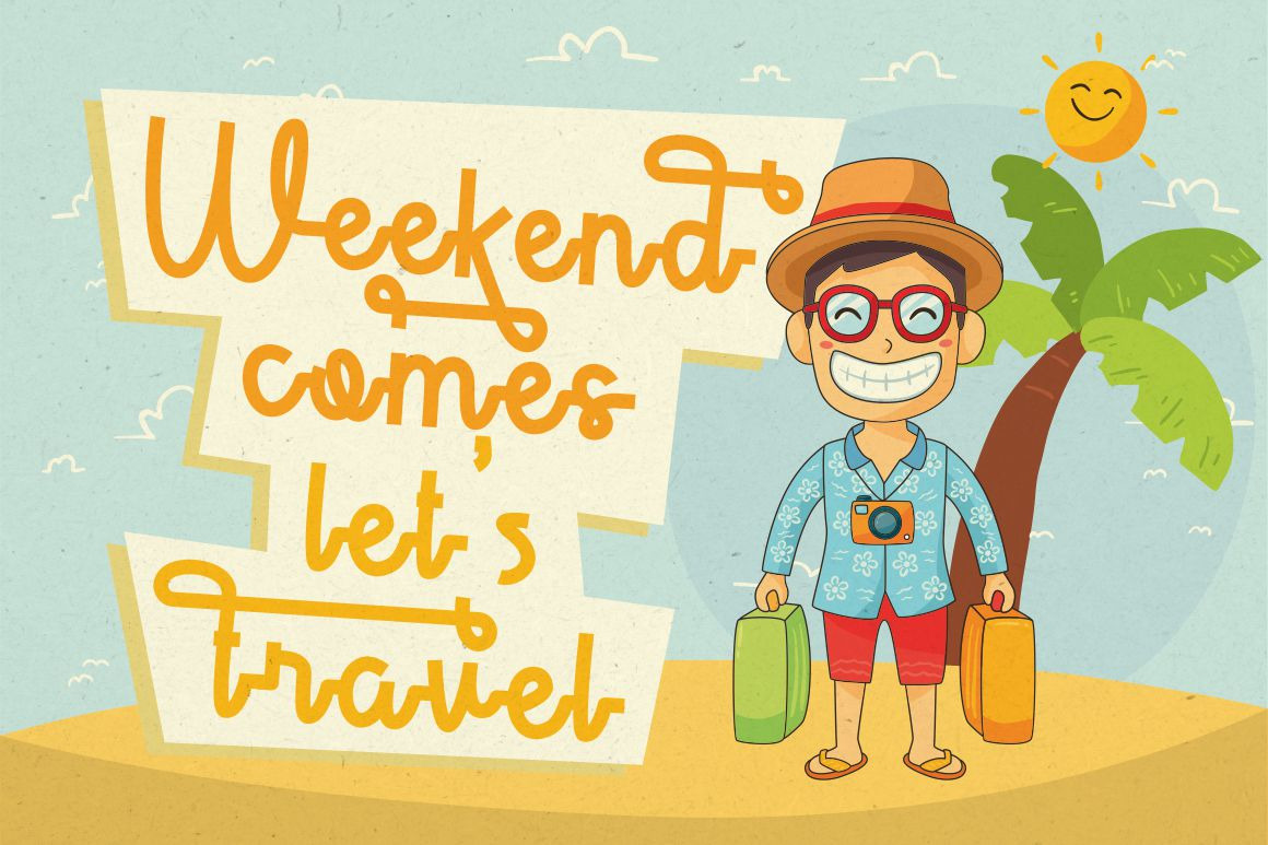 Summer Roadtrip - Retro Script Font Summer Roadtrip - Retro Script Font