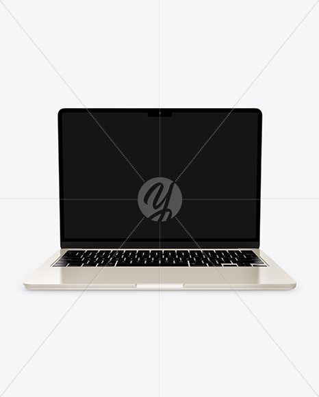 MacBook Air M2 Starlight Mockup