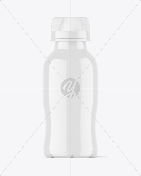 Glossy PET Juice Bottle Mockup