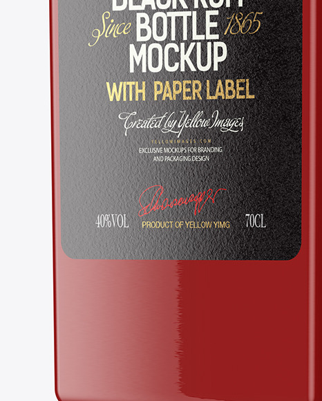 Glossy Bottle Mockup