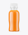 Clear PET Carrot Juice Bottle Mockup