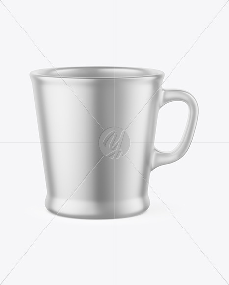 Matte Metallic Coffee Cup Mockup