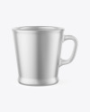 Matte Metallic Coffee Cup Mockup