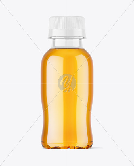 Clear PET Apple Juice Bottle Mockup