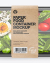 Plastic Container with Food Mockup