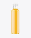 Clear Glass Orange Juice Bottle Mockup