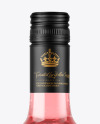 Clear Glass Pink Wine Bottle Mockup