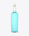 Clear Glass Dry Gin Bottle Mockup