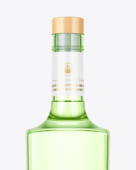 Vintage Dry Gin Bottle Mockup