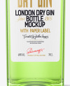 Vintage Dry Gin Bottle Mockup