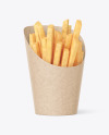 Kraft Paper Cup w/ French Fries Mockup