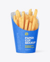 Kraft Paper Cup w/ French Fries Mockup