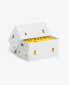 Paper Box with Bananas Mockup