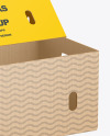 Paper Box with Bananas Mockup