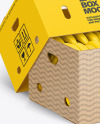 Paper Box with Bananas Mockup