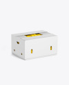 Paper Box with Bananas Mockup