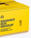 Paper Box with Bananas Mockup