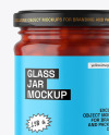 Clear Glass Jar with Beans Mockup