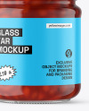 Clear Glass Jar with Beans Mockup