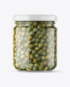 Clear Glass Jar with Capers Mockup