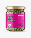 Clear Glass Jar with Capers Mockup