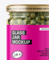 Clear Glass Jar with Capers Mockup