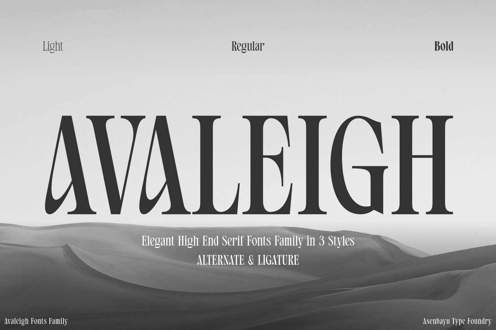 Avaleigh - Elegant High End Serif Fonts Family