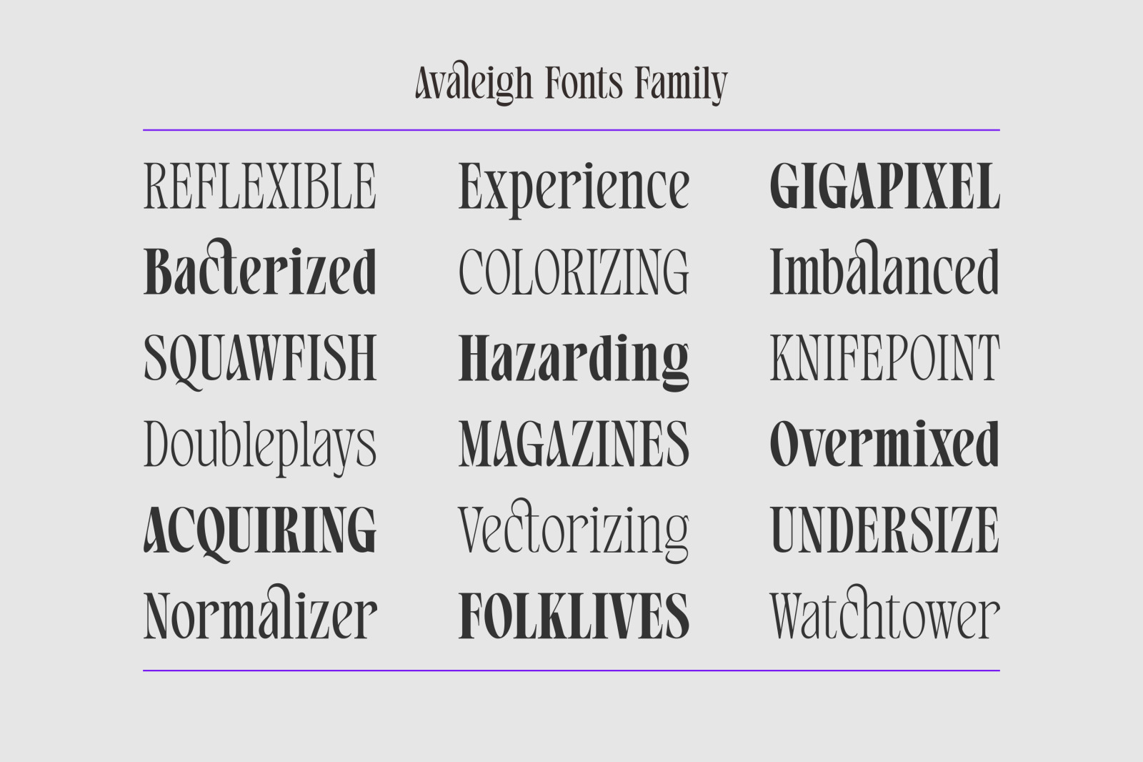 Avaleigh - Elegant High End Serif Fonts Family