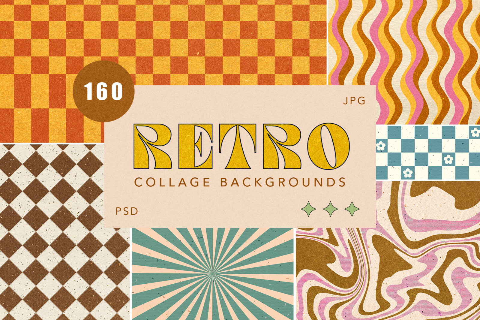 160 Retro Collage Textures 160 Retro Collage Textures