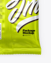 Matte Metallic Snack Package Mockup