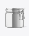 Metallic Jar w/ Clamp Lid Mockup