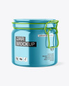Metallic Jar w/ Clamp Lid Mockup